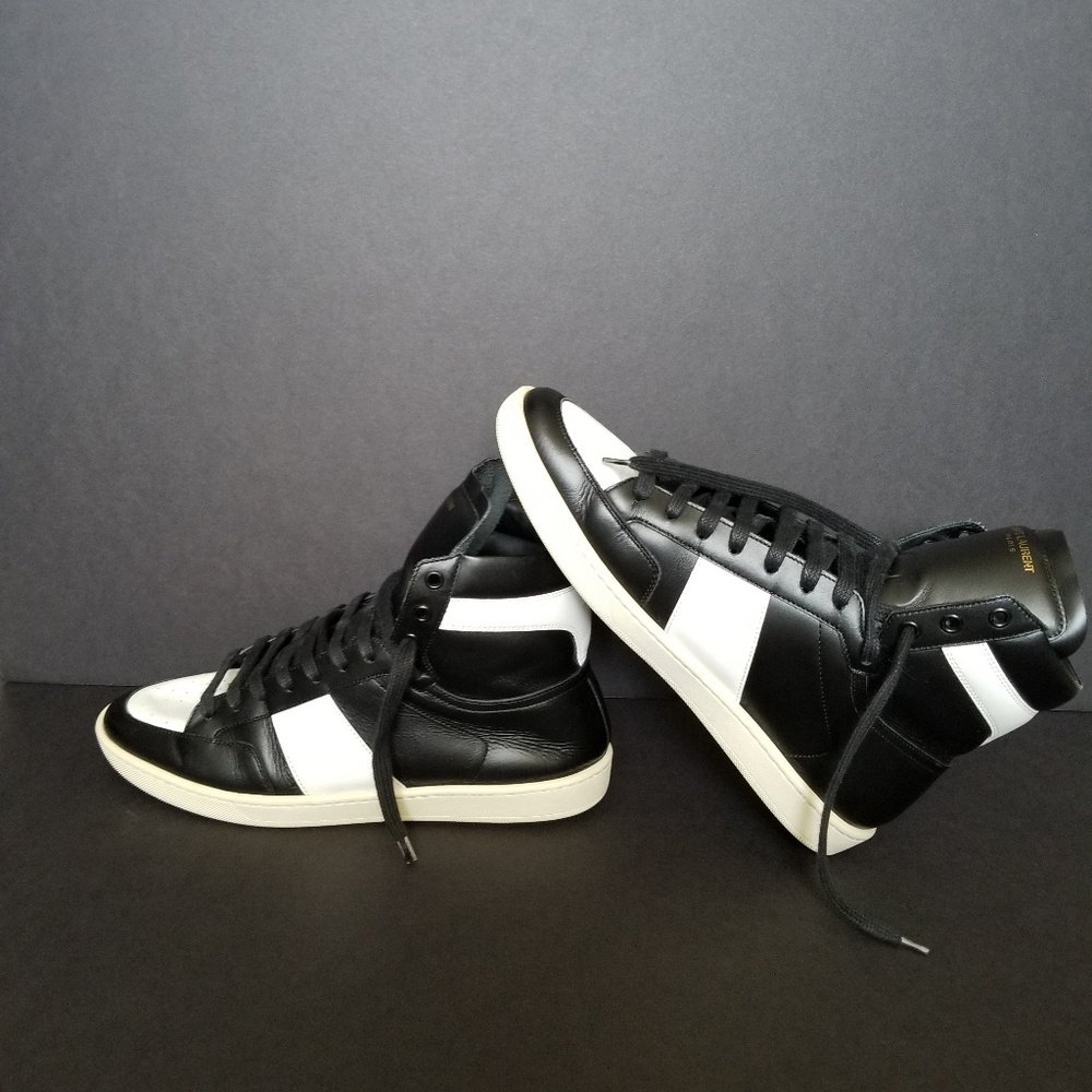Saint Laurent SL/10h men's hightop leather sneaker